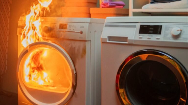 Sèche-linge qui sent le brûlé : dangers et gestes à faire immédiatement