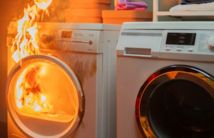 Sèche-linge qui sent le brûlé : dangers et gestes à faire immédiatement